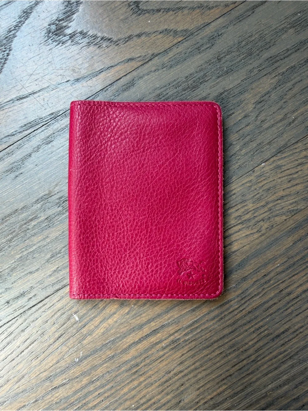 IL BISONTE Leather Card Case Wallet